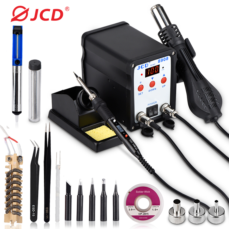 Stazione di saldatura JCD 2 IN - Smd Rework Station Hot Air Soldering 2 In 1 recensione e prezzo